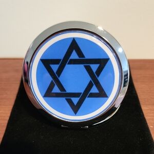 Silver and Blue Star Emblem